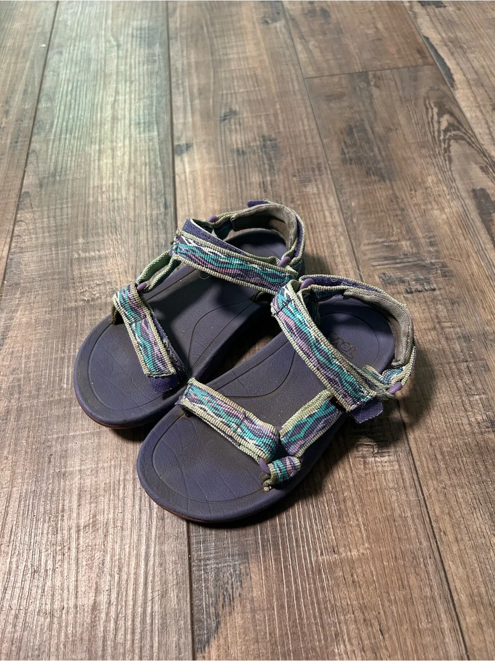 Teva Original Universal Sandals Kids US 8 Blue/Purple Ankle Strap